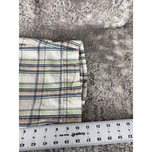 Paradise Shores Size 12 Flat Front Plaid Shorts Colorful Button Zip Casual - Picture 5 of 10